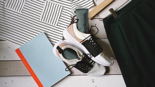 The easiest way to keep your gym bag from getting too smelly is to toss a few NonScents shoe deodorizers in there to neutralize the worst odors.